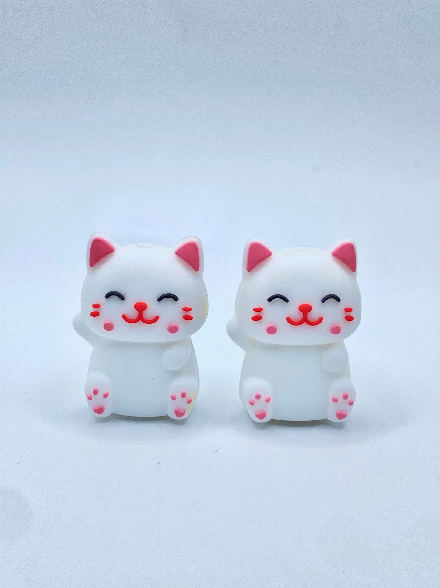 Happy Cat 3D Silicone Focal Beads