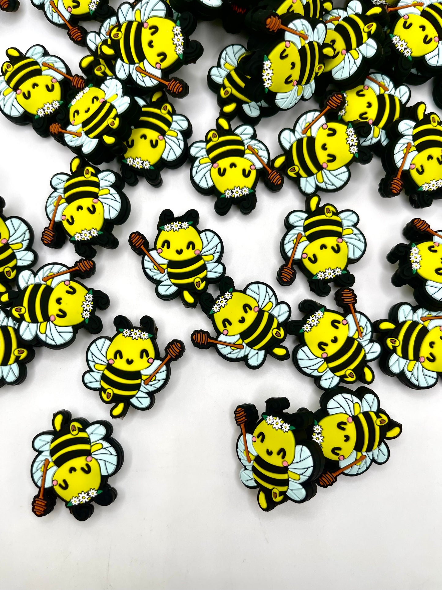 Bee Sweet & Bumble Silicone Focal Beads