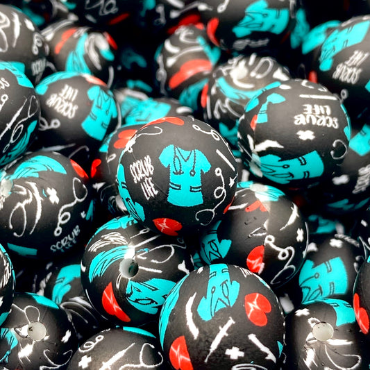 Healthcare Heros Printed Silicone Beads