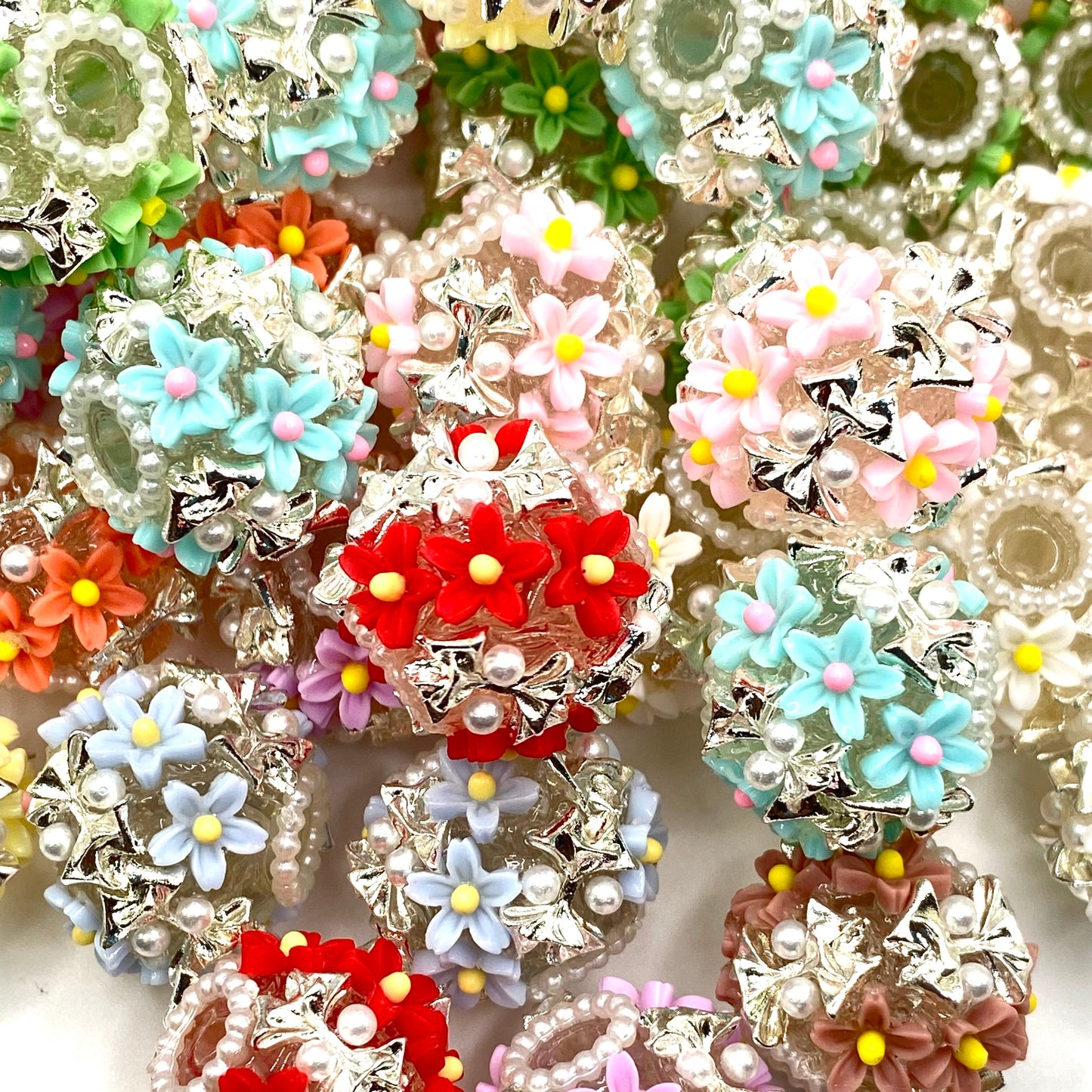 Tiny Flowers Shine Here Fancy Beads