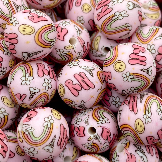 RN Life Printed Silicone Beads