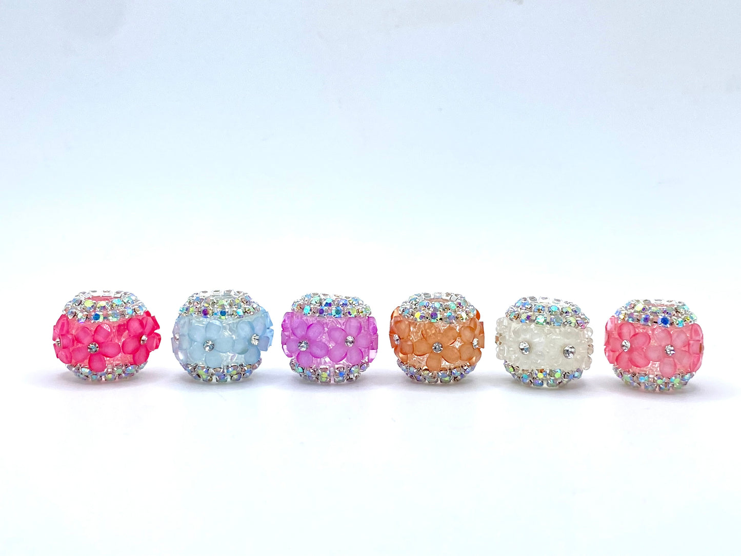 The Earth Laughs in Flowers Rhinestone Spacer Beads