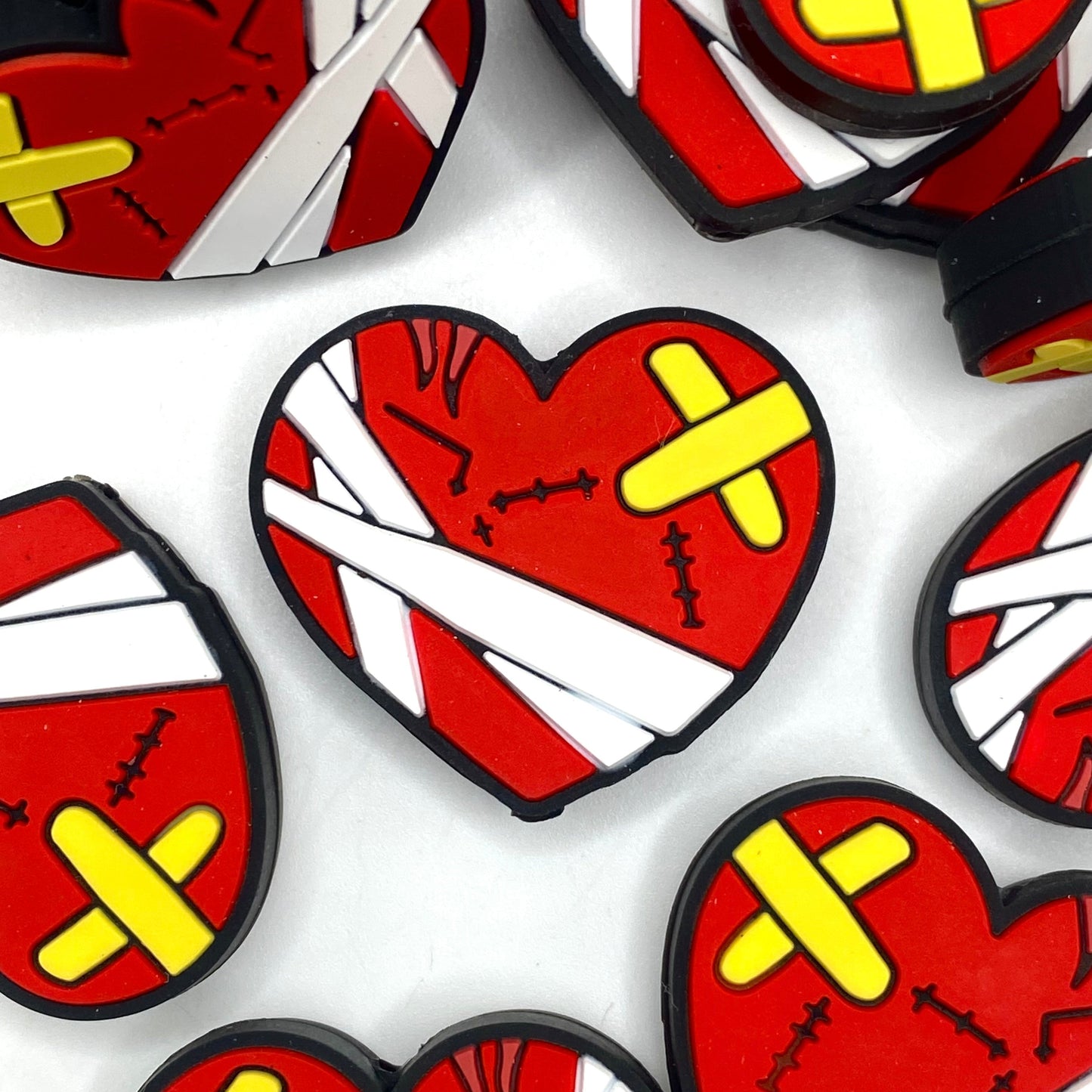 Patched Up & Dramatic Silicone Focal Beads