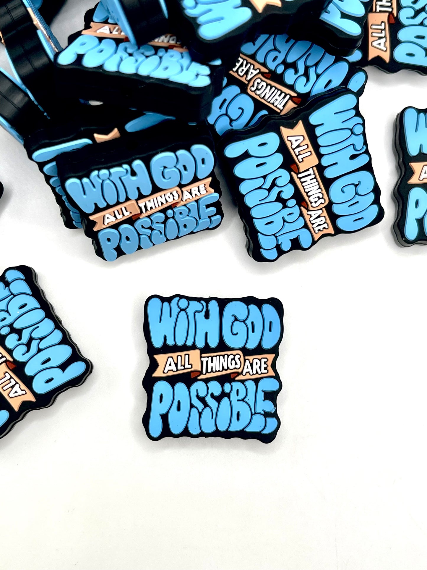 With God All Things Are Possible Silicone Focal Beads