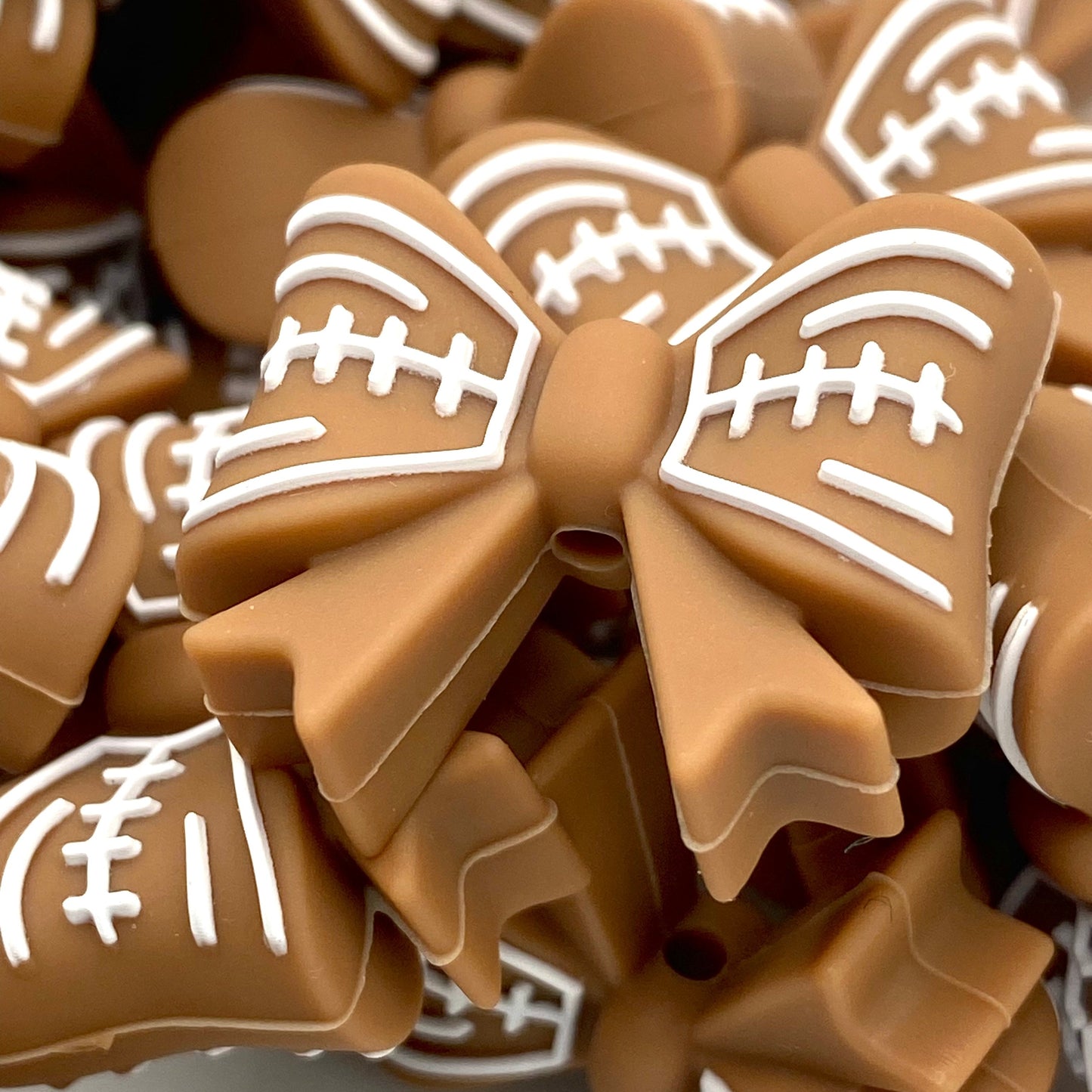 Sideline Sweetheart 3D Silicone Focal Beads