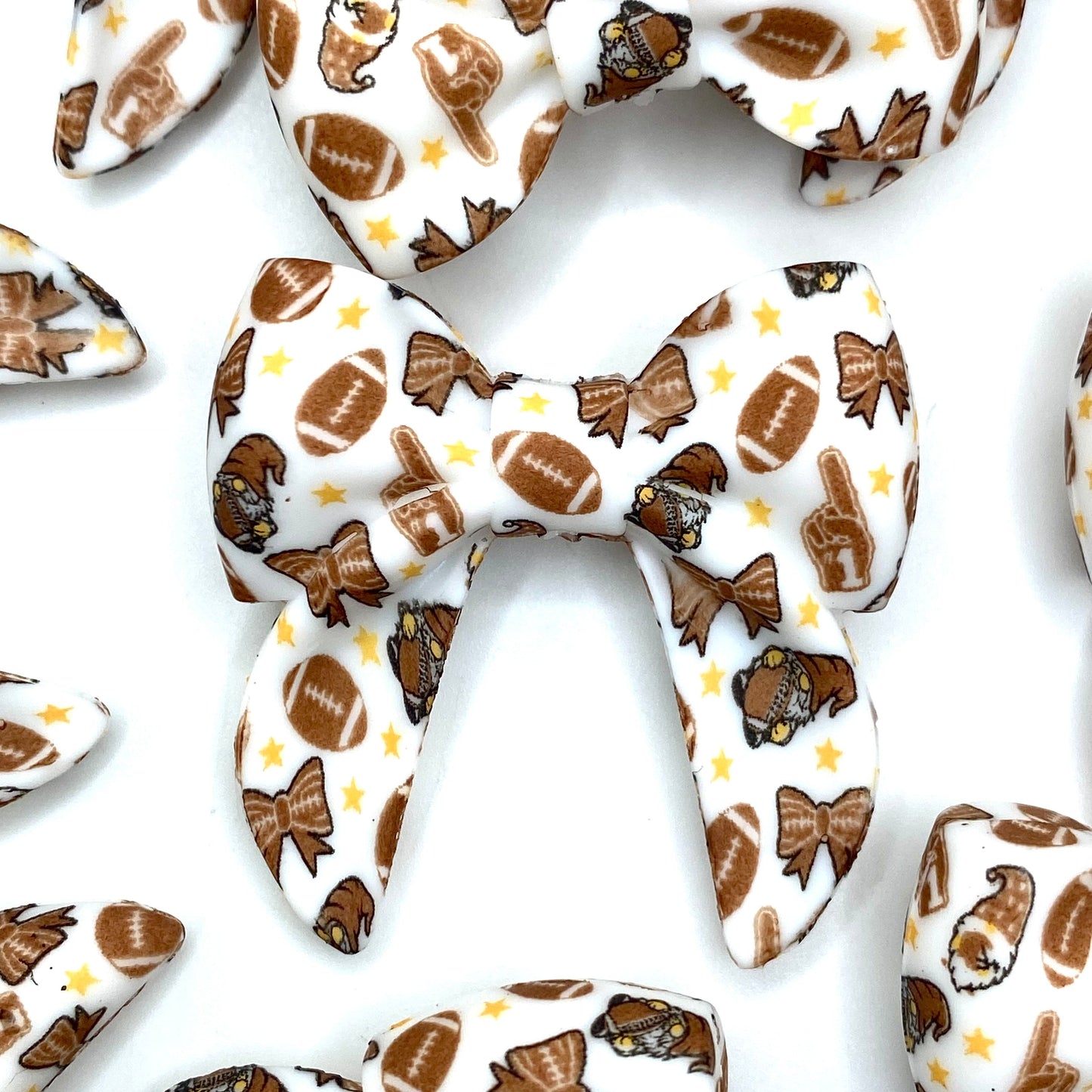 Football Girly 3D Silicone Focal Beads