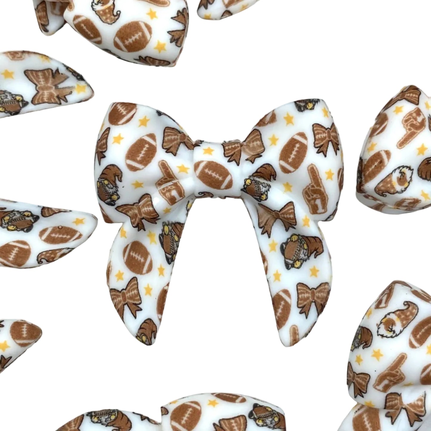 Football Girly 3D Silicone Focal Beads