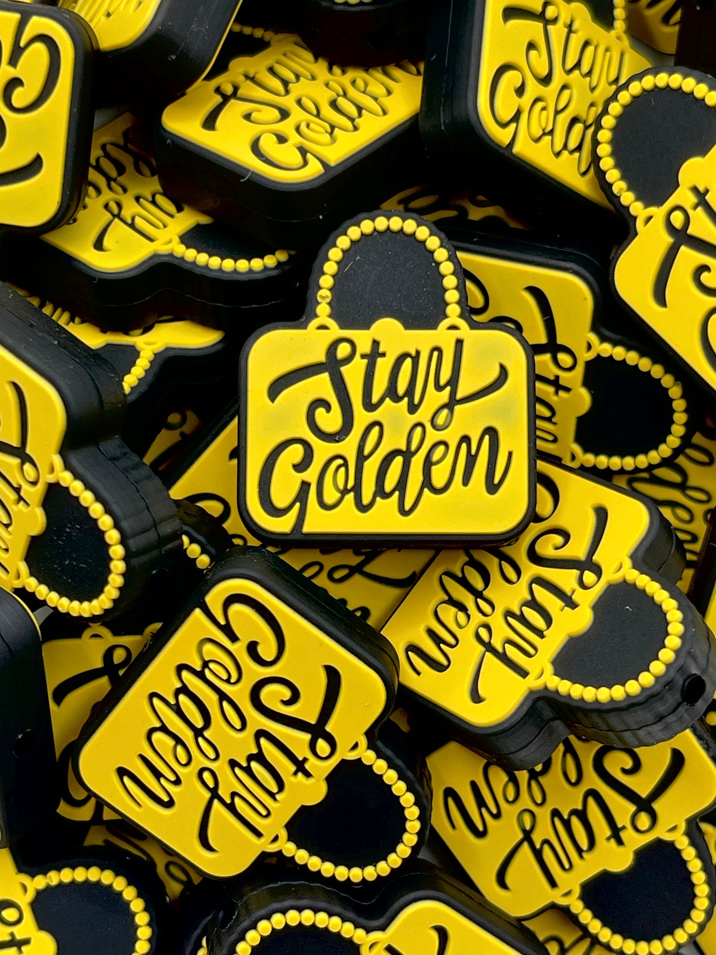 Stay Golden Silicone Focal Beads