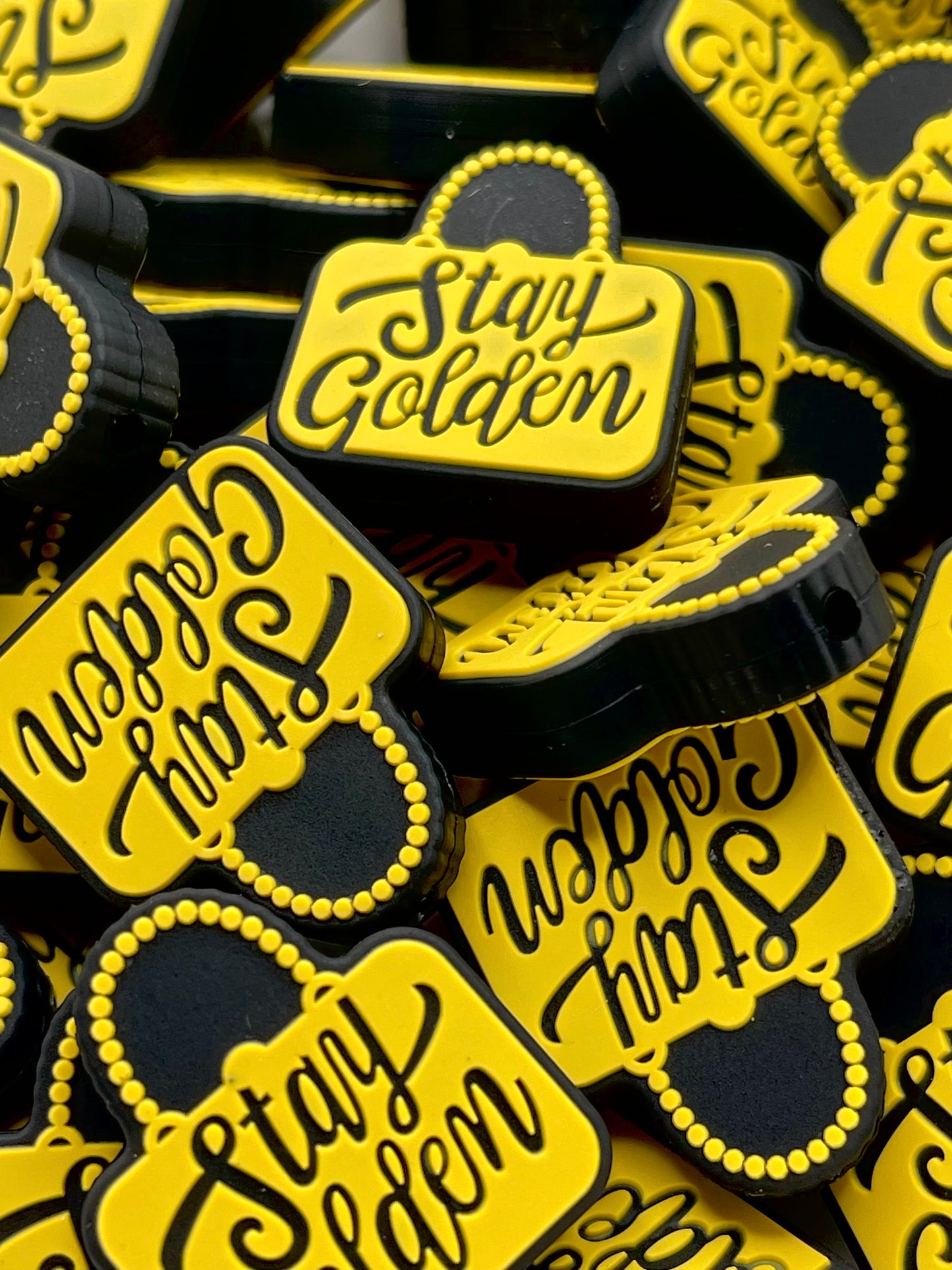 Stay Golden Silicone Focal Beads