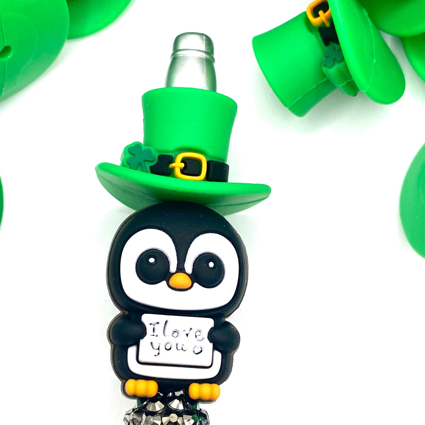 Hat Full of Luck 3D Silicone Focal Beads