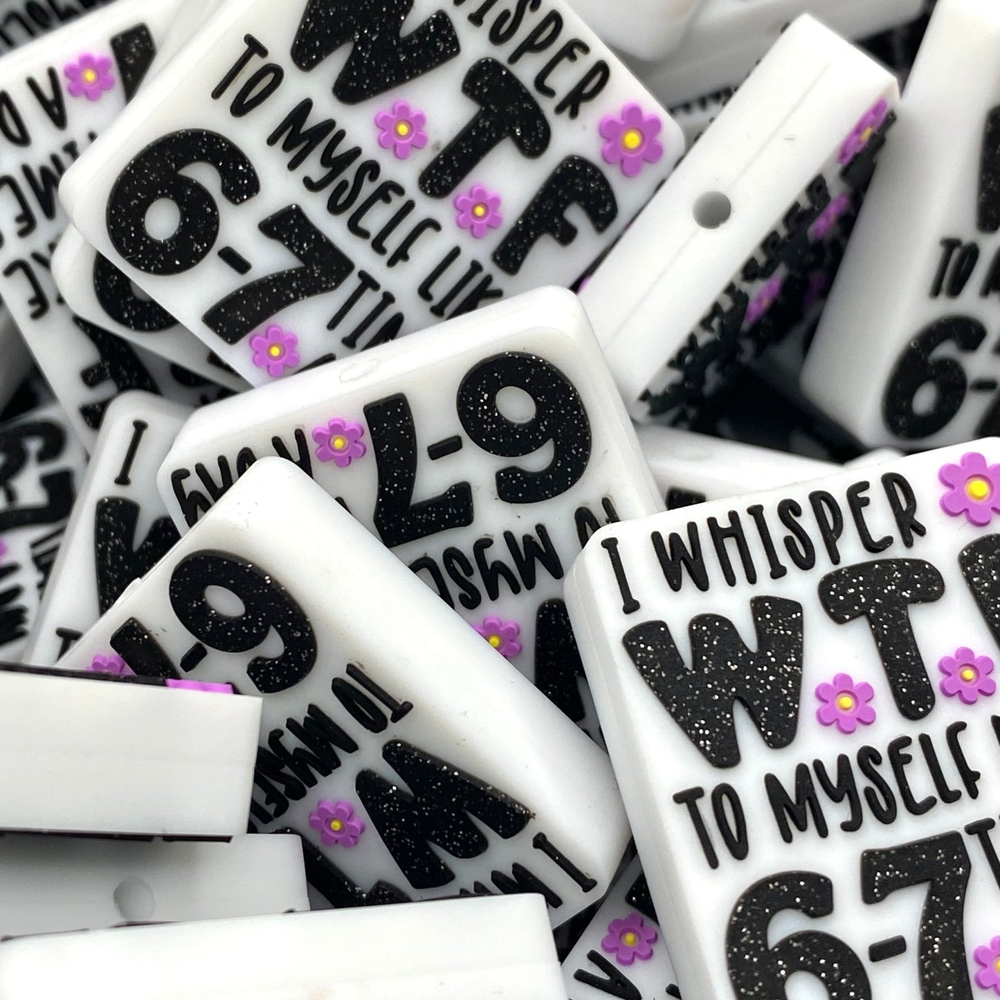 I Whisper WTF to Myself Like 6-7 Times a Day Silicone Focal Beads - ECBS EXCLUSIVE