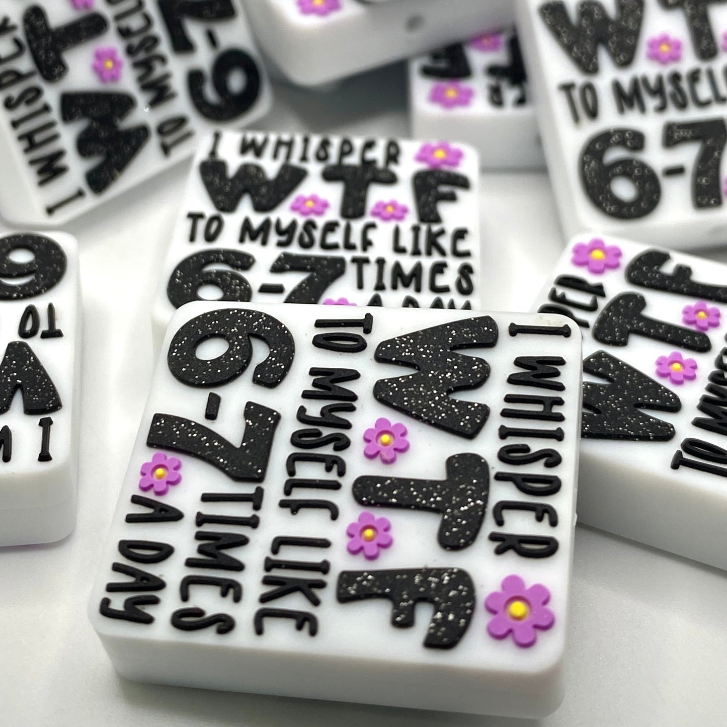 I Whisper WTF to Myself Like 6-7 Times a Day Silicone Focal Beads - ECBS EXCLUSIVE