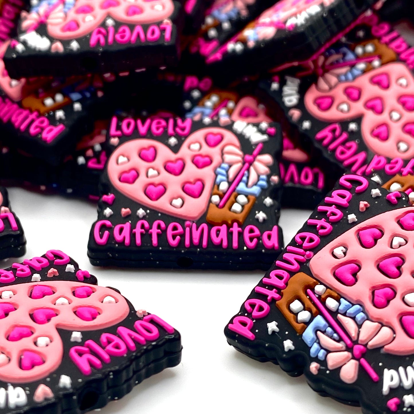 Lovely & Caffeinated Silicone Focal Beads