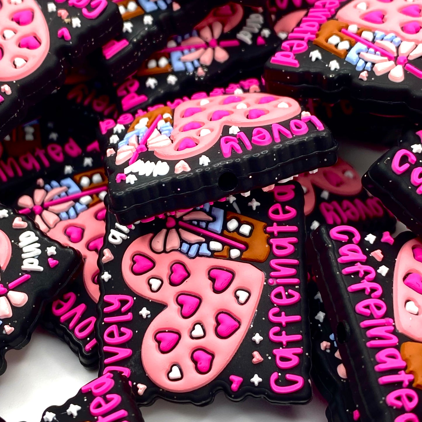 Lovely & Caffeinated Silicone Focal Beads