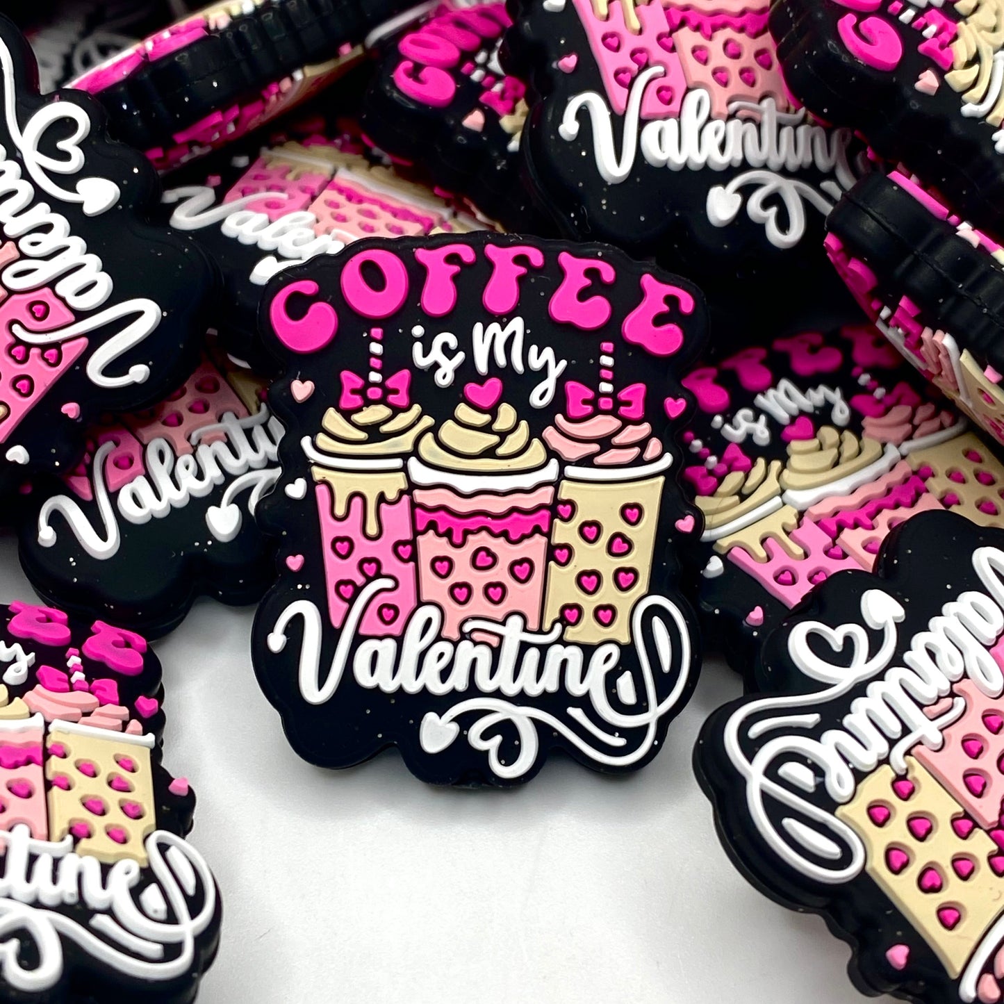 Coffee is My Valentine Silicone Focal Beads