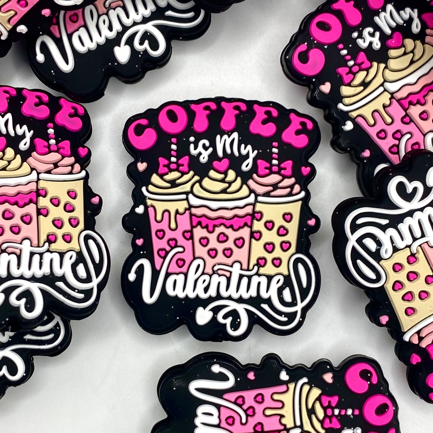 Coffee is My Valentine Silicone Focal Beads