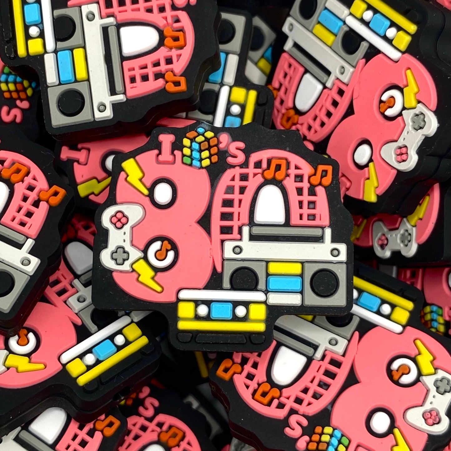 80's Music Silicone Focal Beads