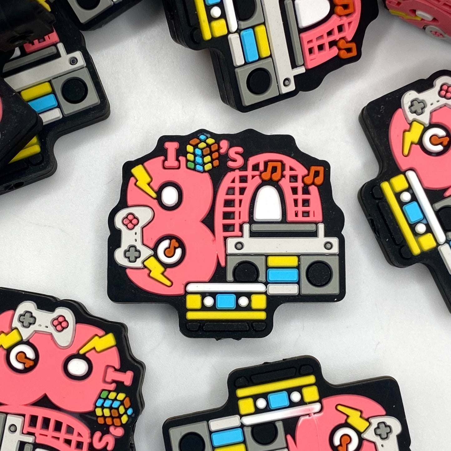 80's Music Silicone Focal Beads