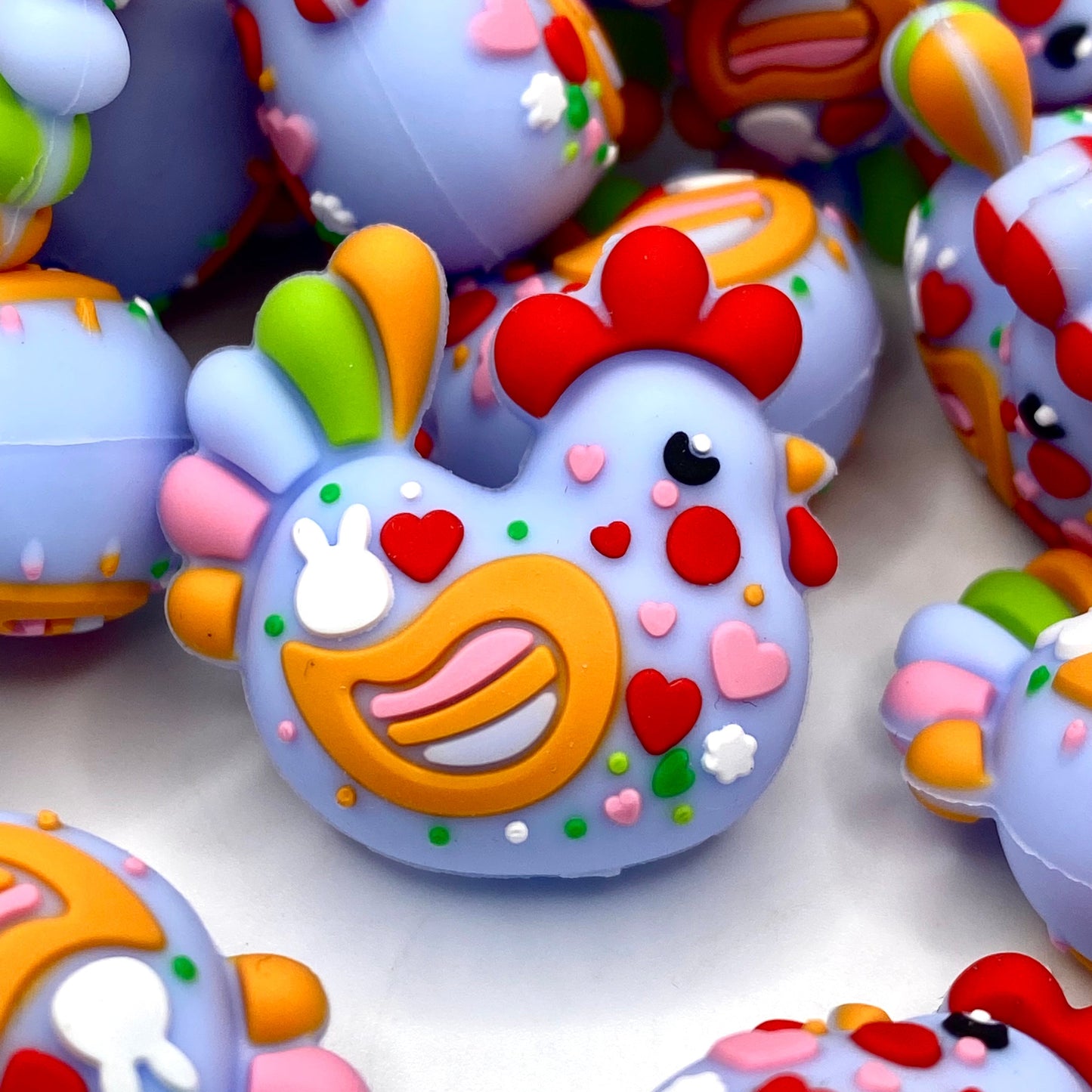 Hatching Mischief 3D Silicone Focal Beads