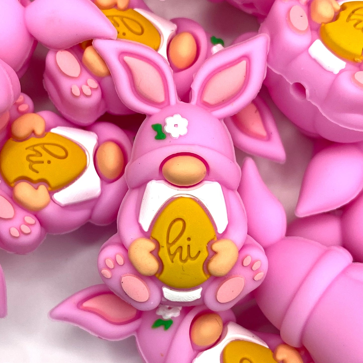 Keep Calm And Hop On Gnome 3D Silicone Focal Beads