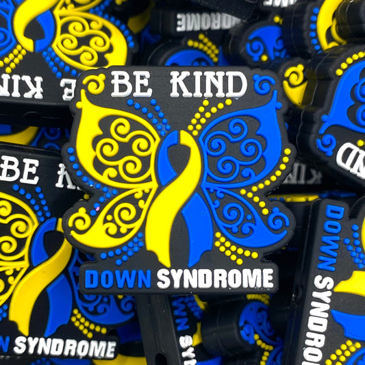 Be Kind, Down Syndrome Silicone Focal Beads