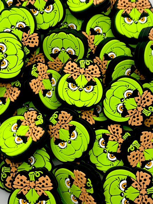 Warning I'm a Trouble Maker Grinch Silicone Focal Beads