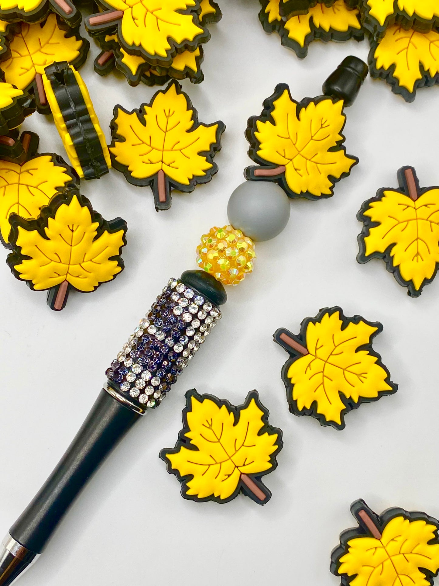 Leaves Are Falling, Autumn Is Calling Silicone Focal Beads