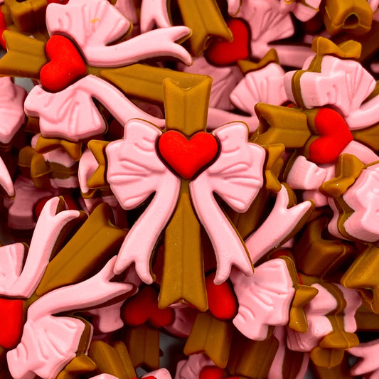 Love Carried the Cross 3D Silicone Focal Beads