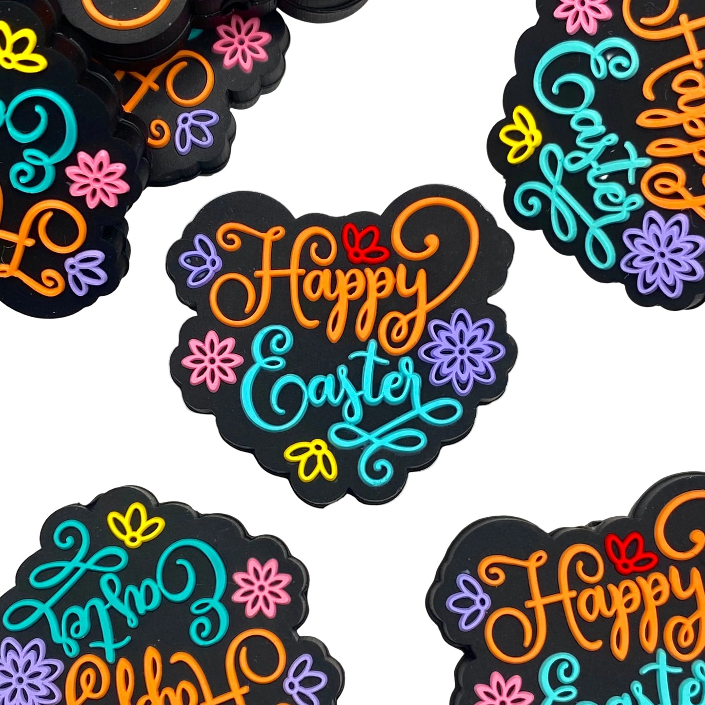 Happy Easter 3.0 Silicone Focal Beads