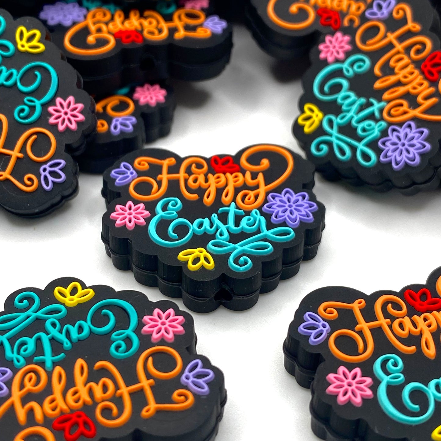 Happy Easter 3.0 Silicone Focal Beads