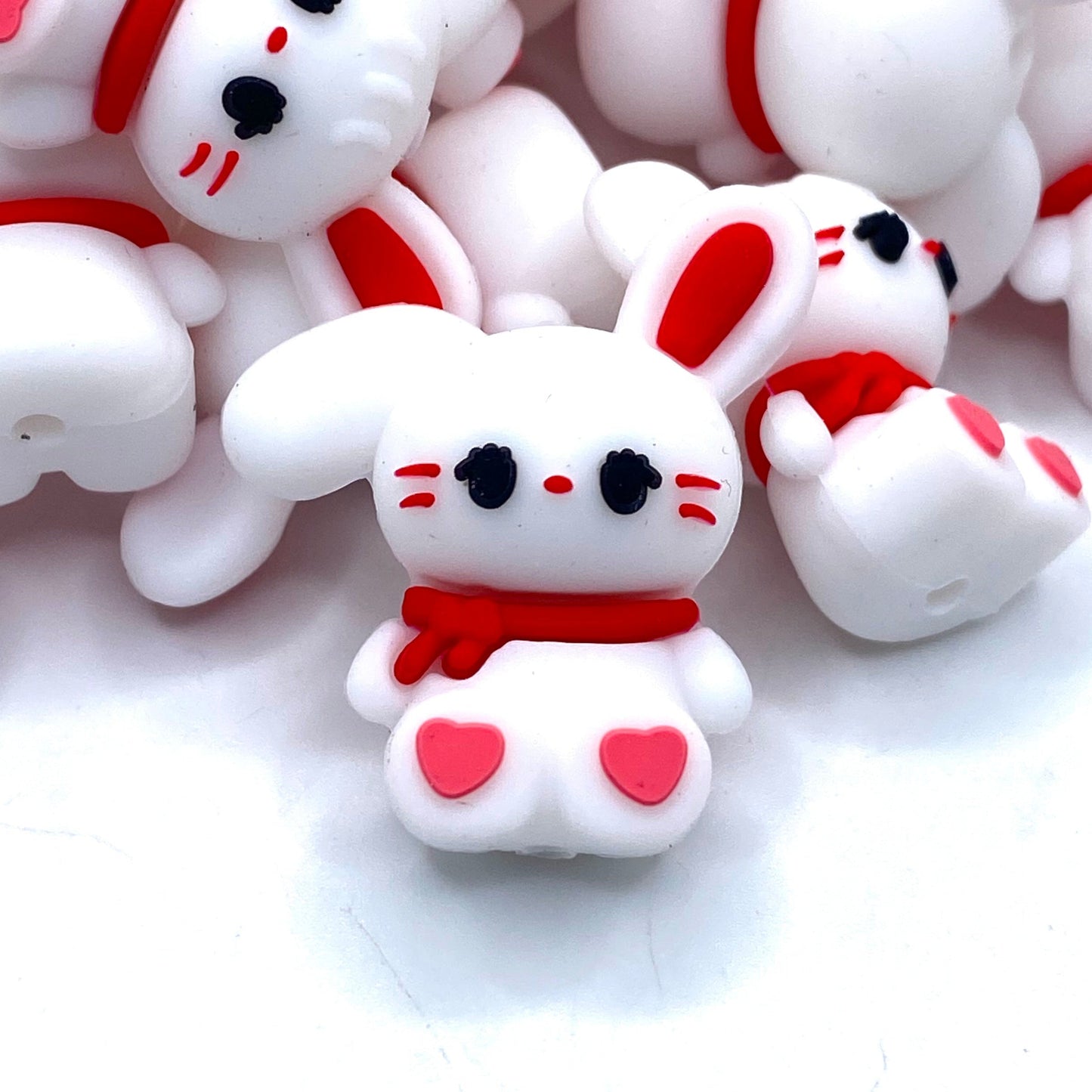 Warm Hugs, Bunny Love 3D Silicone Focal Beads