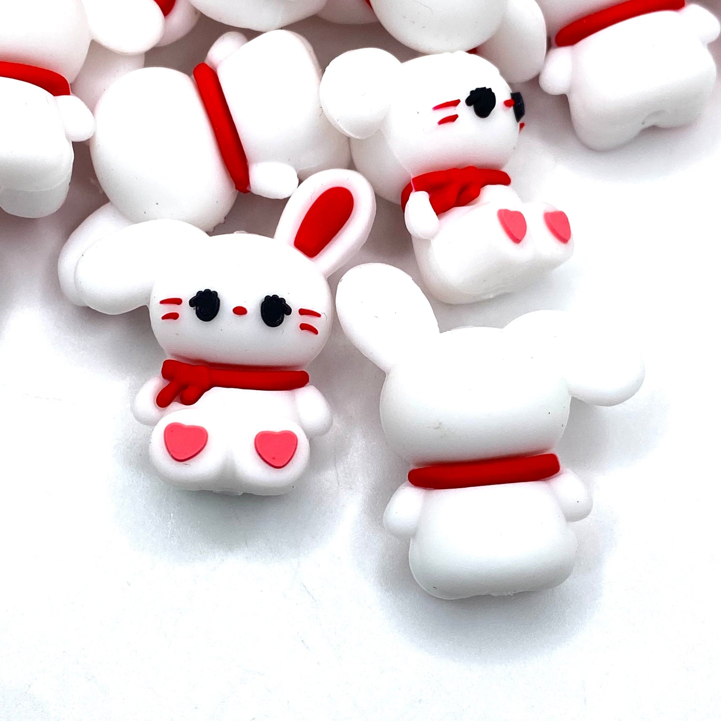 Warm Hugs, Bunny Love 3D Silicone Focal Beads