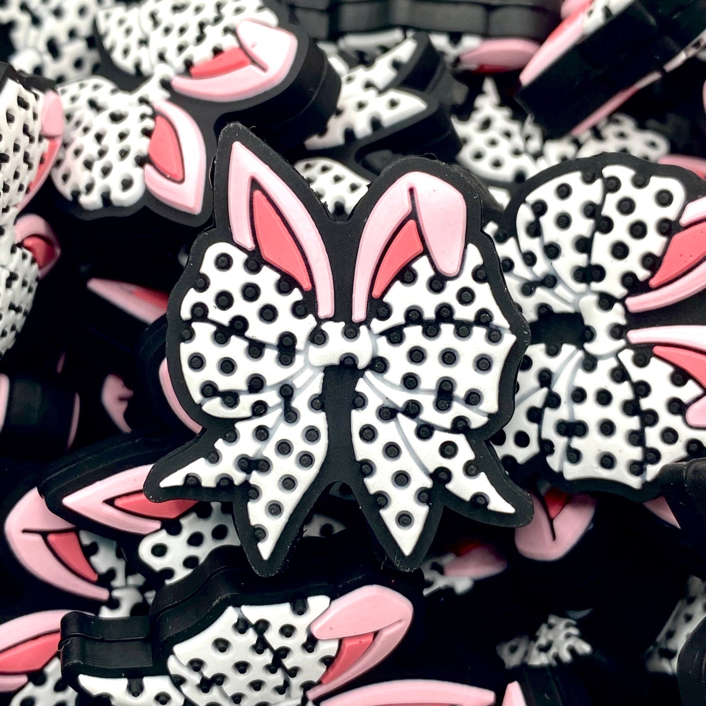 Bunny Bow Energy Silicone Focal Beads