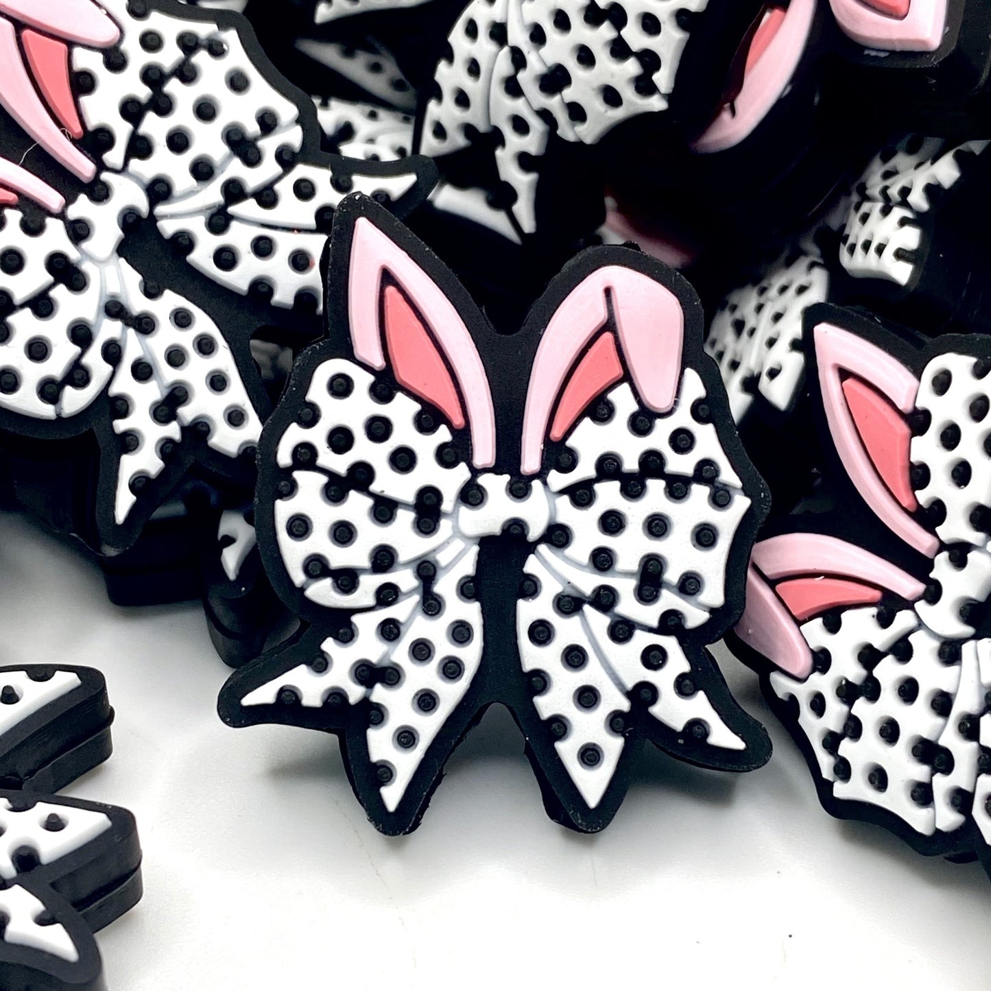 Bunny Bow Energy Silicone Focal Beads
