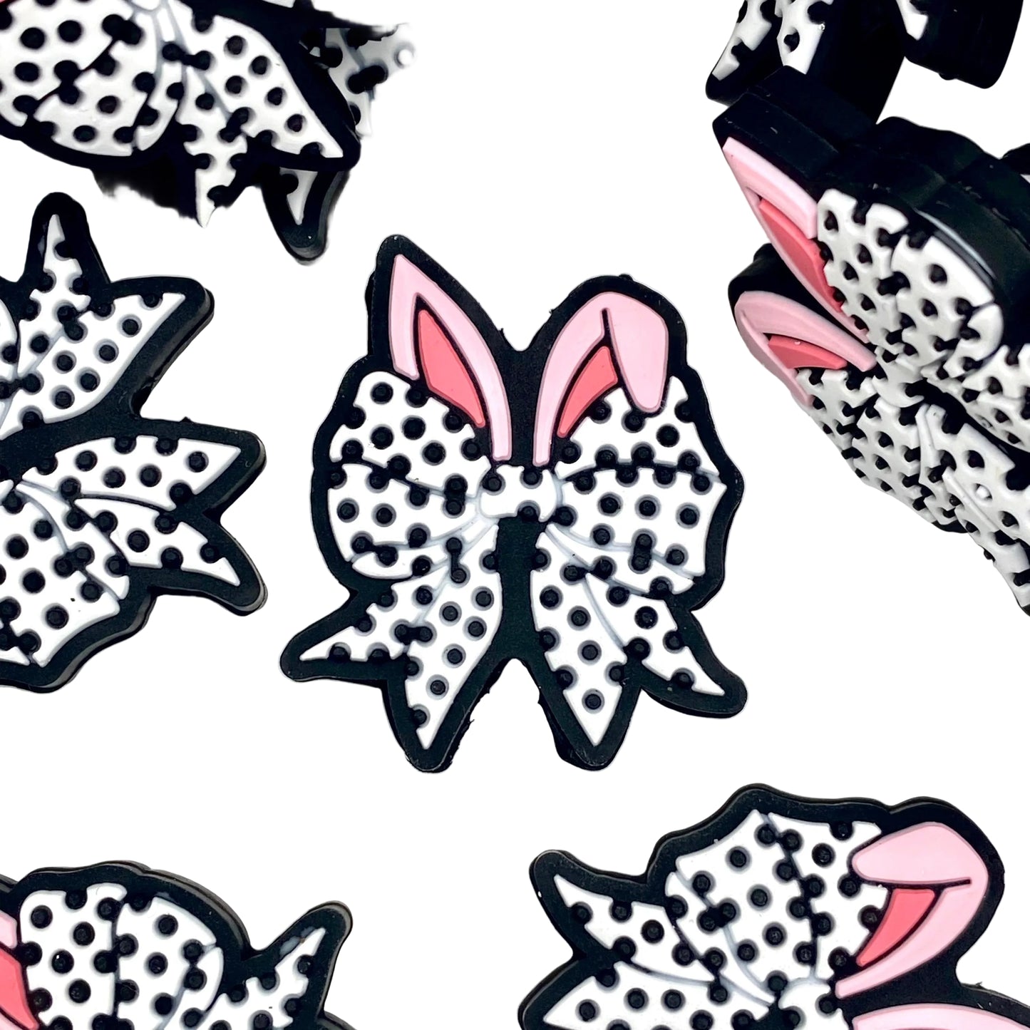 Bunny Bow Energy Silicone Focal Beads