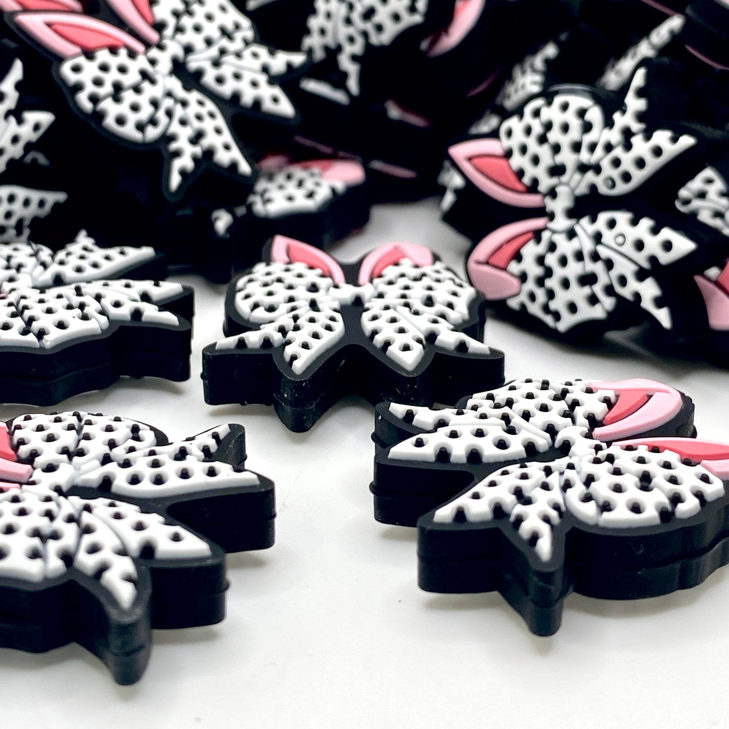 Bunny Bow Energy Silicone Focal Beads