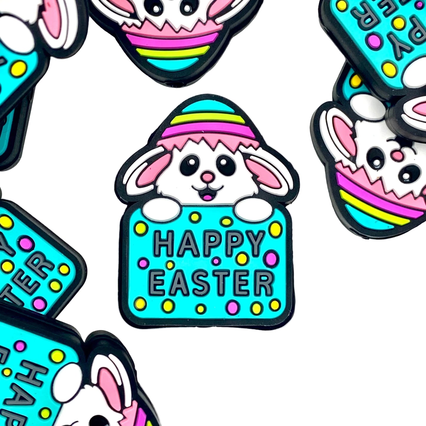 Happy Easter 4.0 Silicone Focal Beads