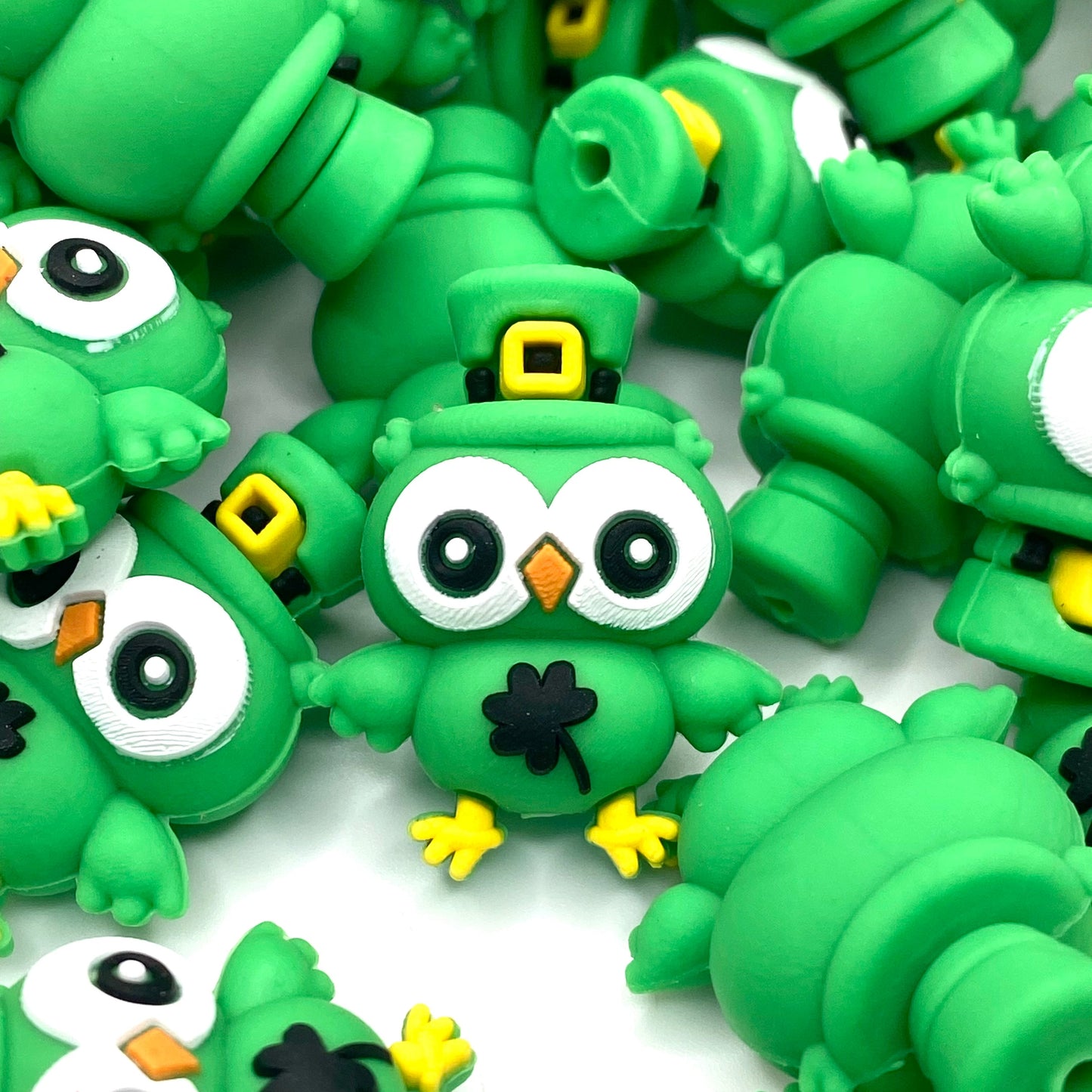 Owl Be Lucky Today 3D Silicone Focal Beads