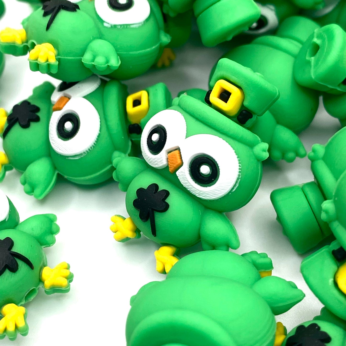 Owl Be Lucky Today 3D Silicone Focal Beads