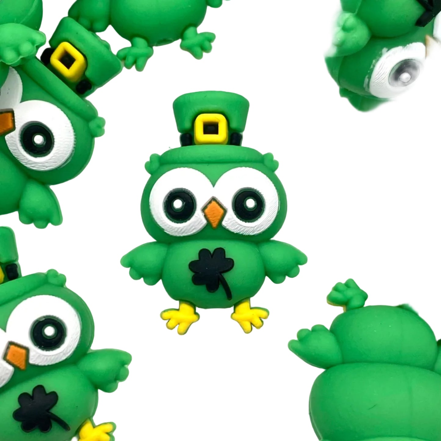 Owl Be Lucky Today 3D Silicone Focal Beads