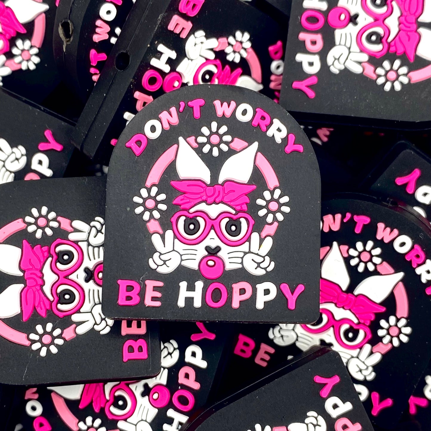 Don't Worry Be Hoppy Silicone Focal Beads