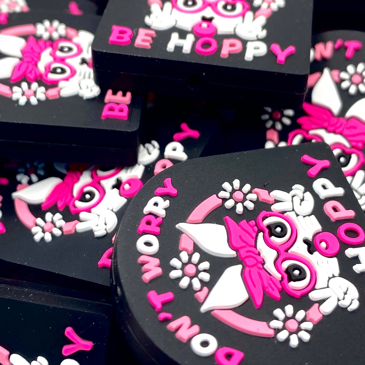 Don't Worry Be Hoppy Silicone Focal Beads