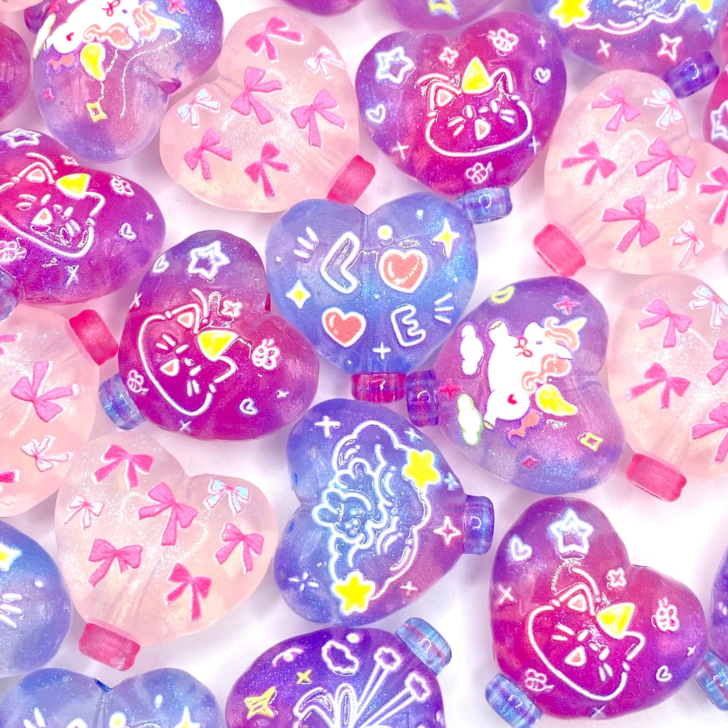 My Cutie Pie Printed Acrylic Beads