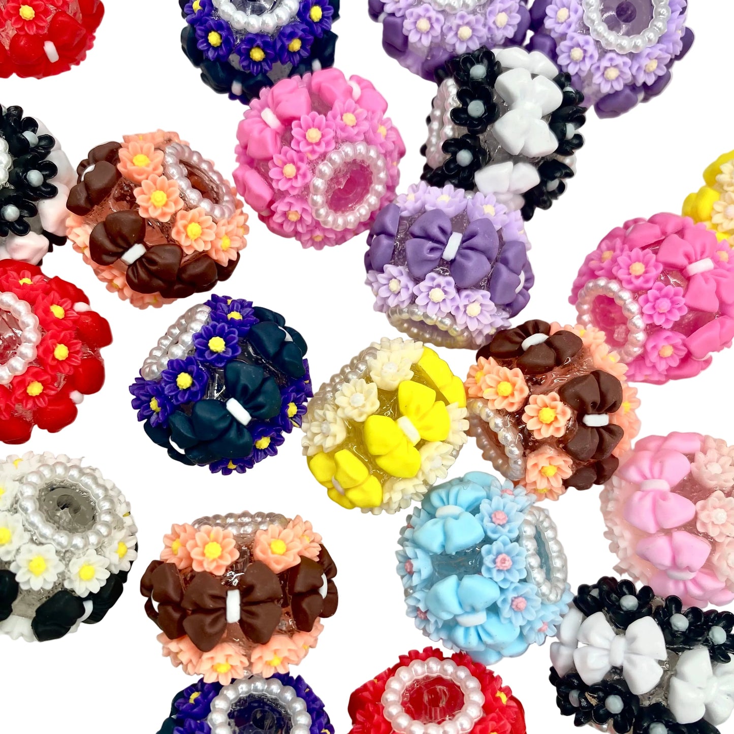 Flowers for the Heart Fancy Beads - 5pcs