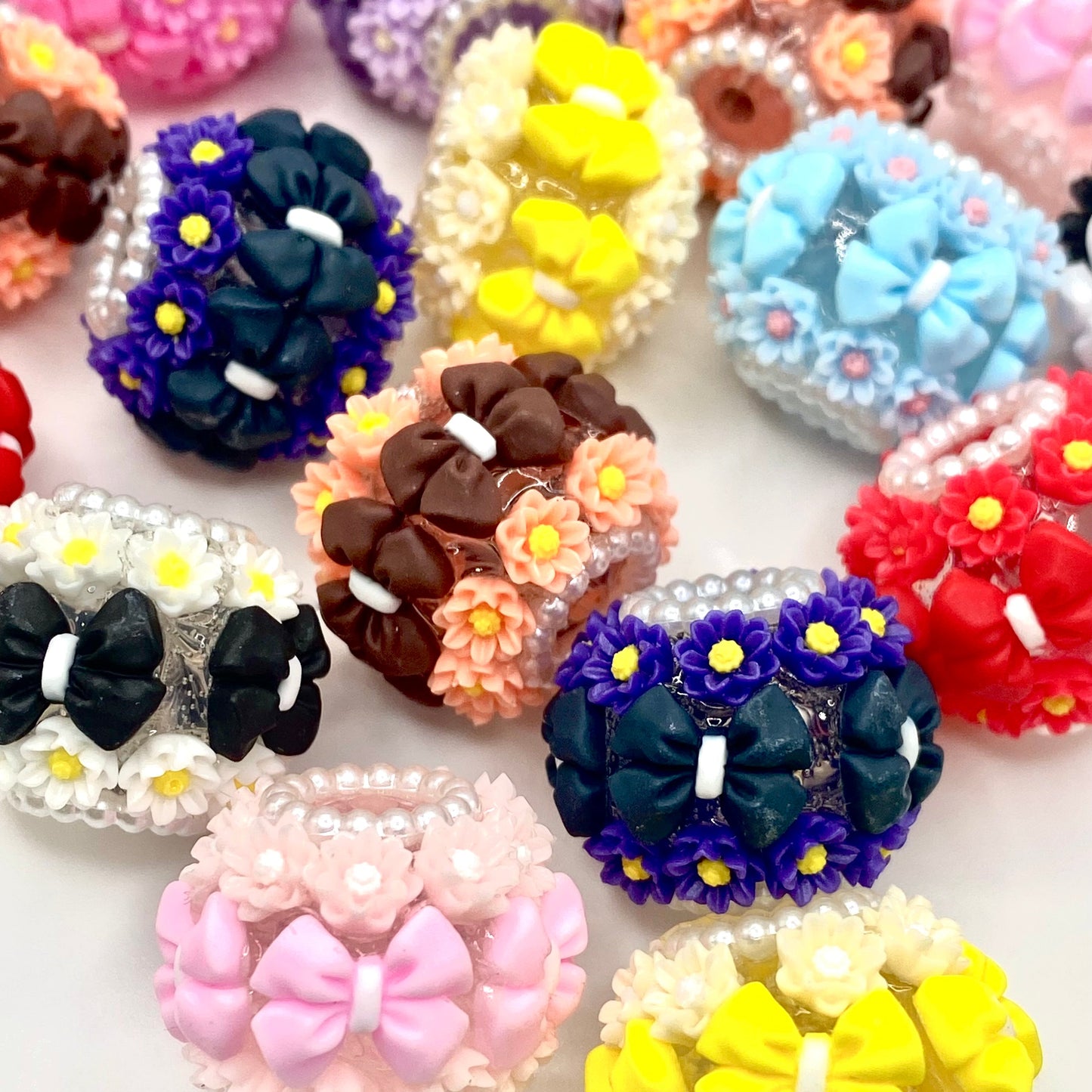 Flowers for the Heart Fancy Beads - 5pcs