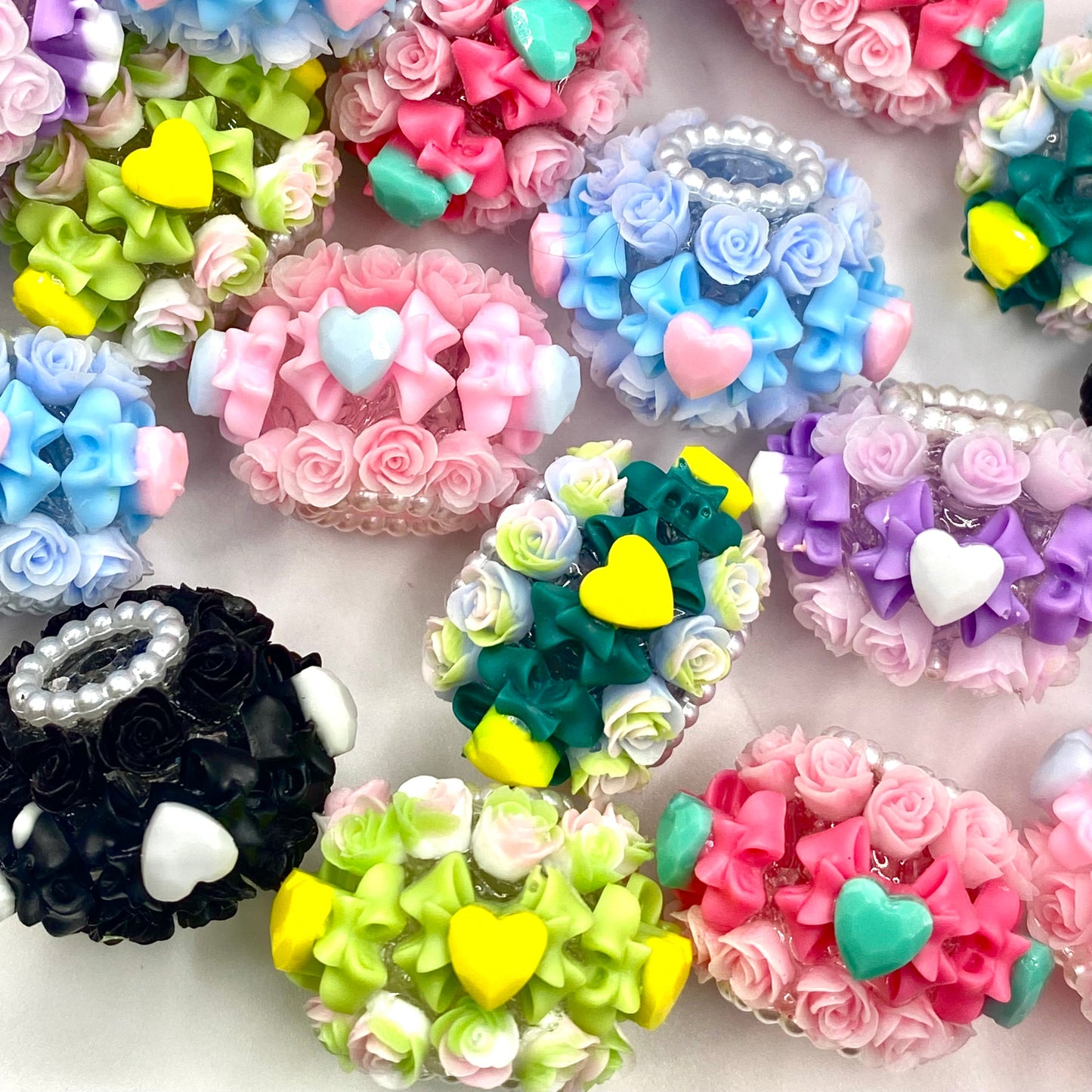 Flowers for the Heart Fancy Beads - 5pcs
