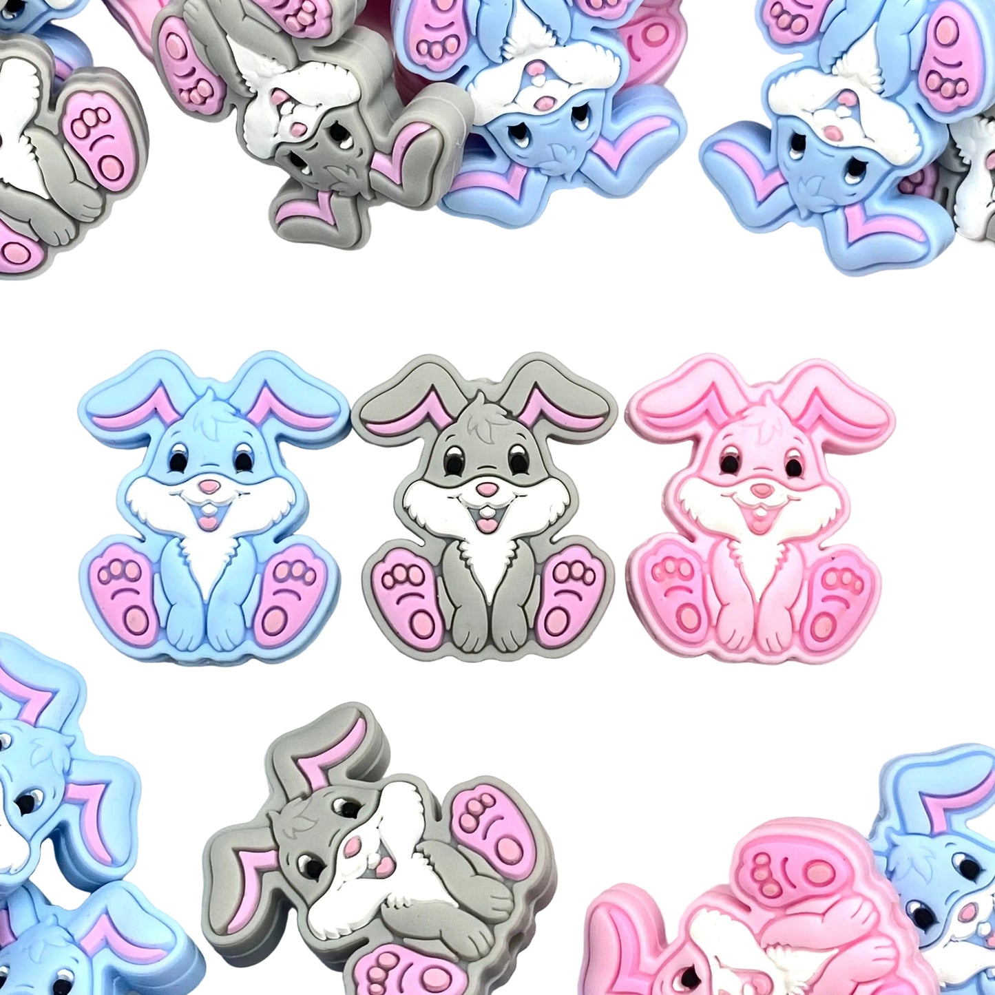 Hops The Bunny Silicone Focal Beads