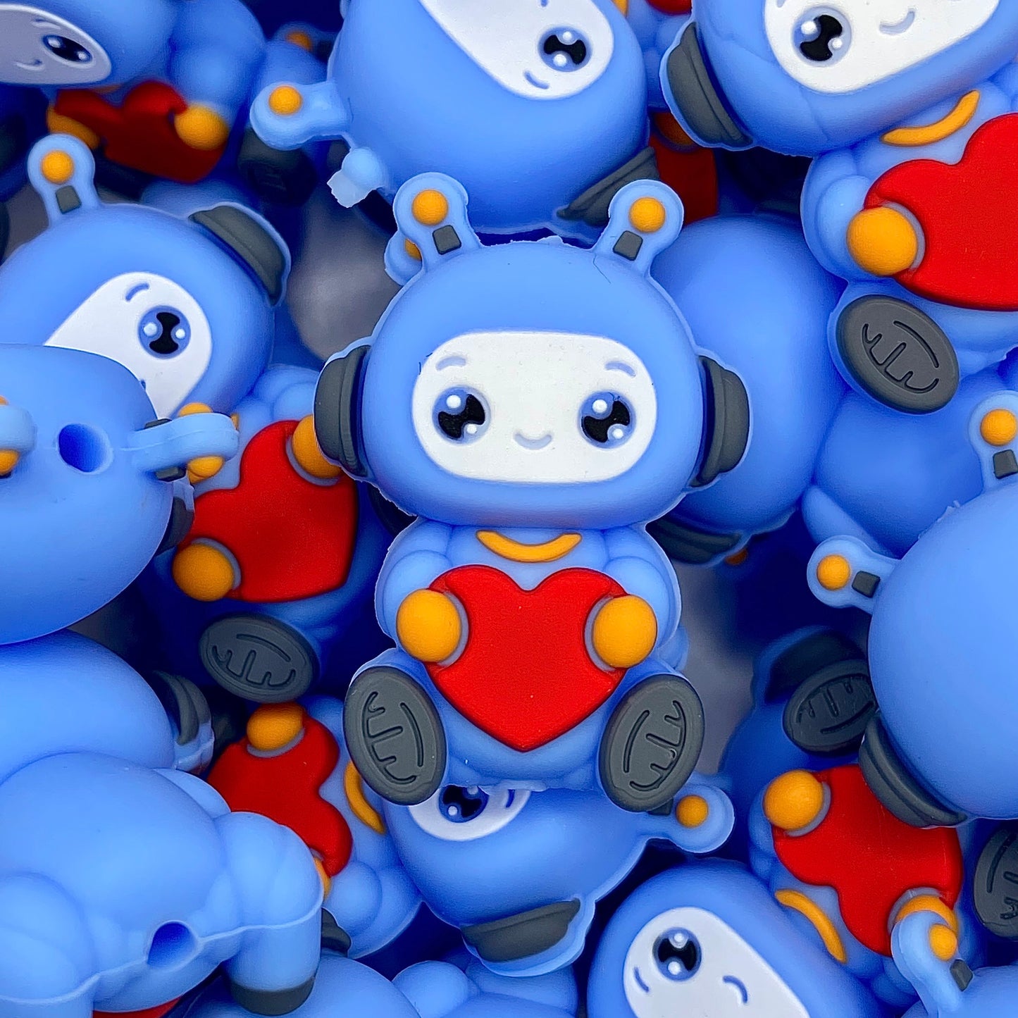 Galactic Heart 3D Silicone Focal Beads