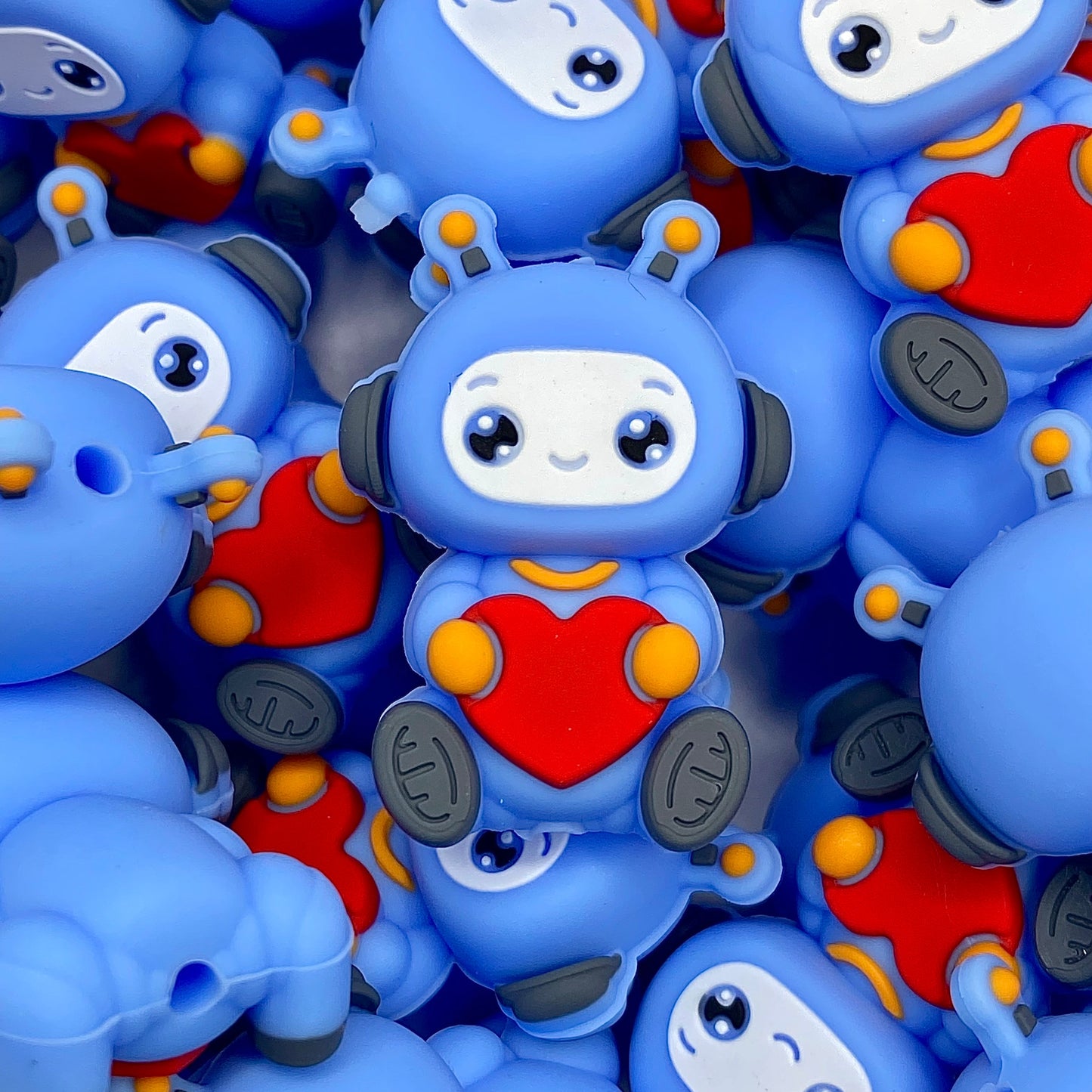 Galactic Heart 3D Silicone Focal Beads