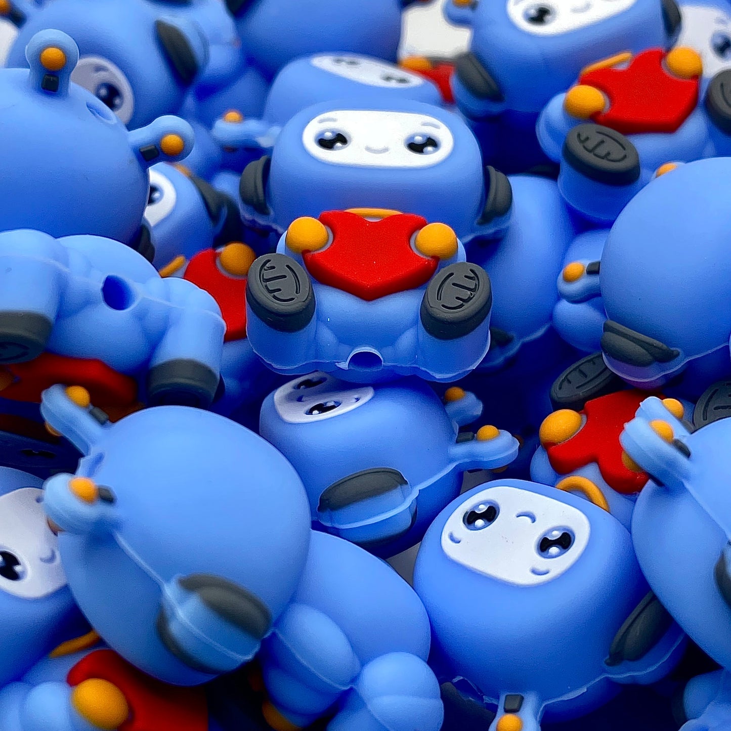 Galactic Heart 3D Silicone Focal Beads